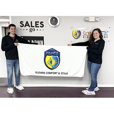 SOLARFX FLAT GLASS 70" X 35" WHITE PROTECTIVE TOWEL