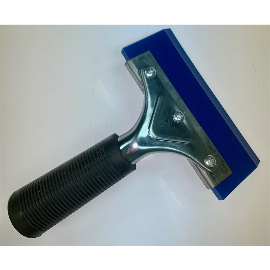 Blue Beveled Squeegee Blade with Pro Handle